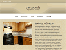 Tablet Screenshot of baywoodsapts.com